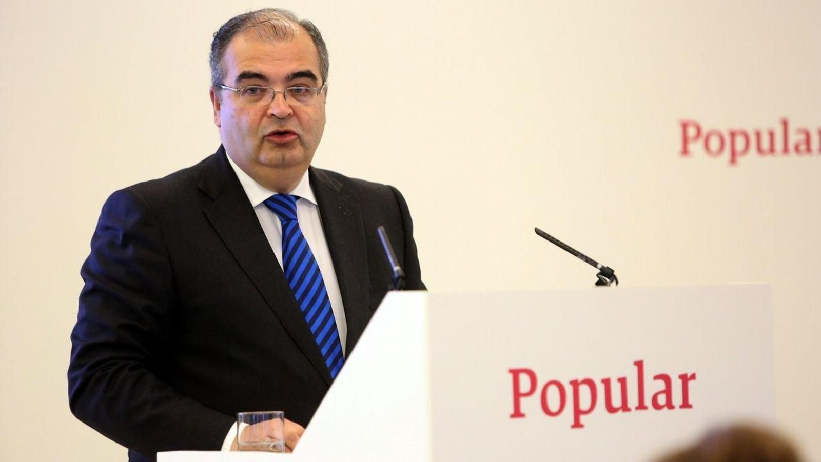 El expresidente de Banco Popular, Ángel Ron, en una comparecencia.