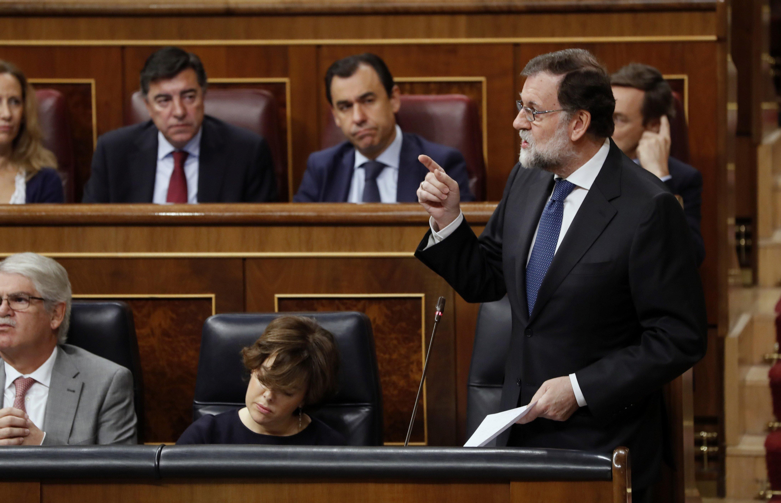 Rajoy, durante su intervención en el Congreso.