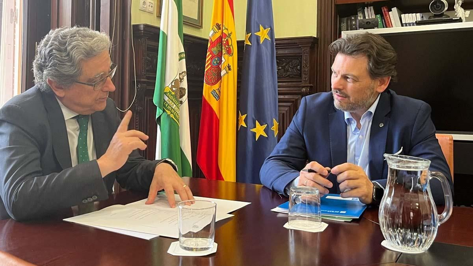 Miranda y Millo, durante la reunión celebrada en la capital andaluza