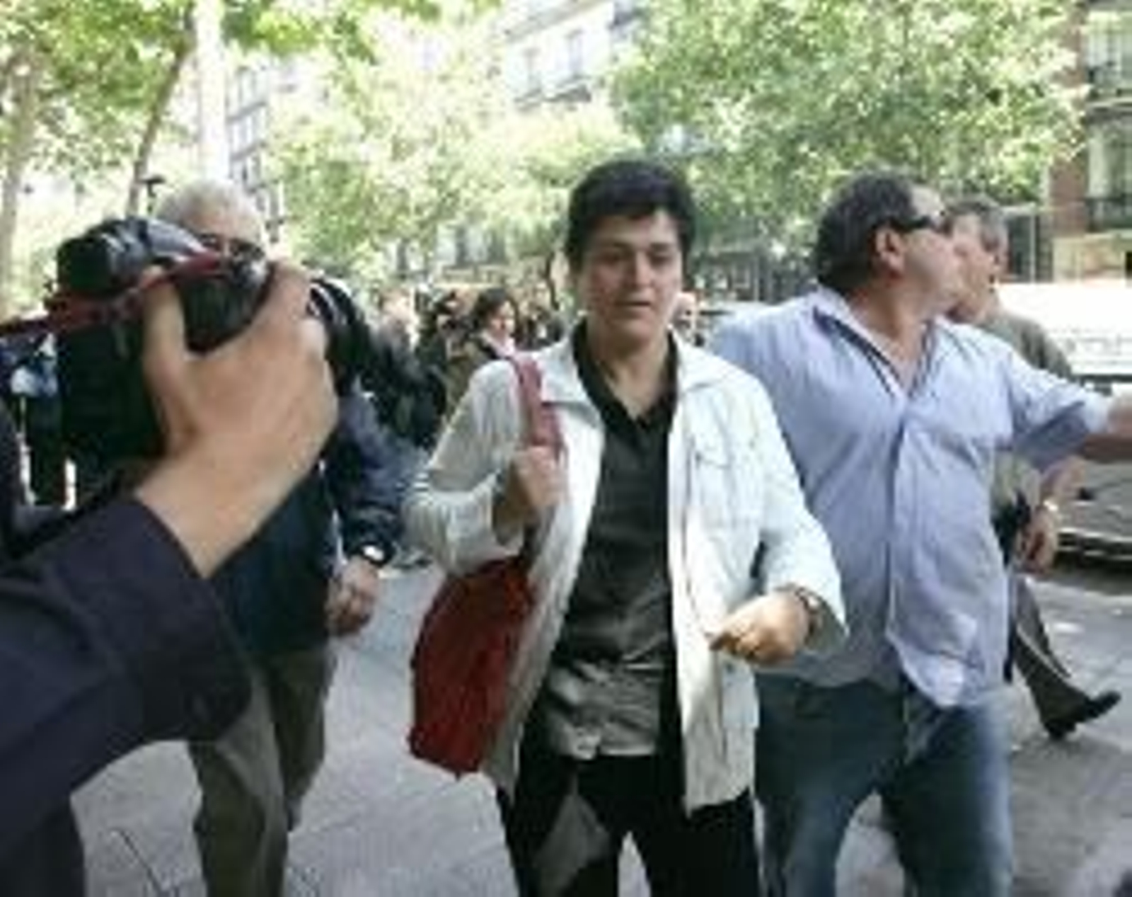 La alcaldesa de Hernani, Marian Beitialarragoitia, a su llegada a la Audiencia Nacional.