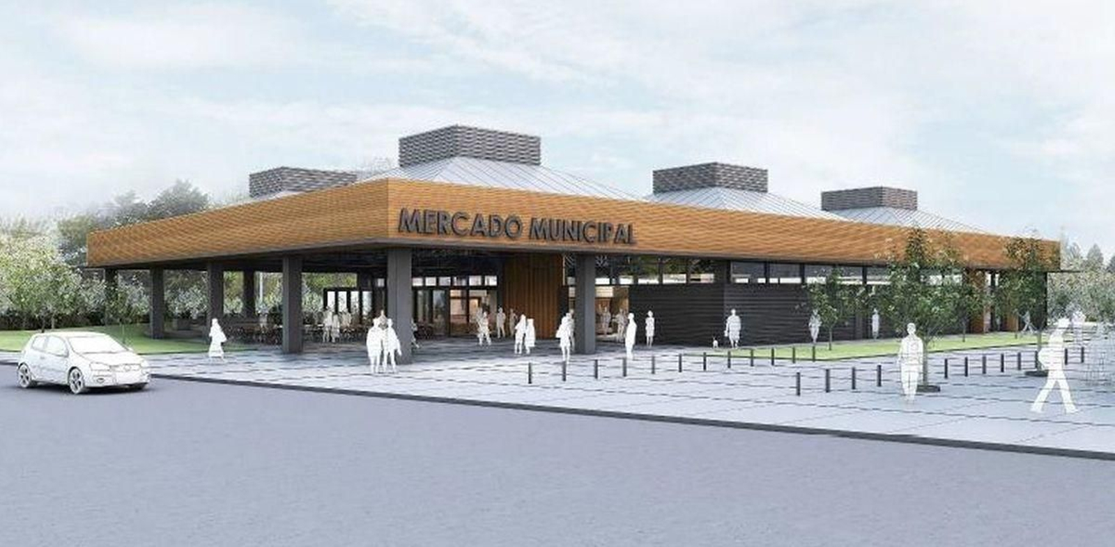 El proyecto ideó una reforma integral de la actual Plaza de Abastos tudense.