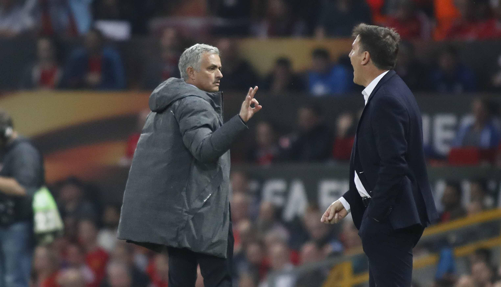 Las mejores imágenes del partido de vuelta entre Manchester United y Celta (1-1). // J.V. Landín