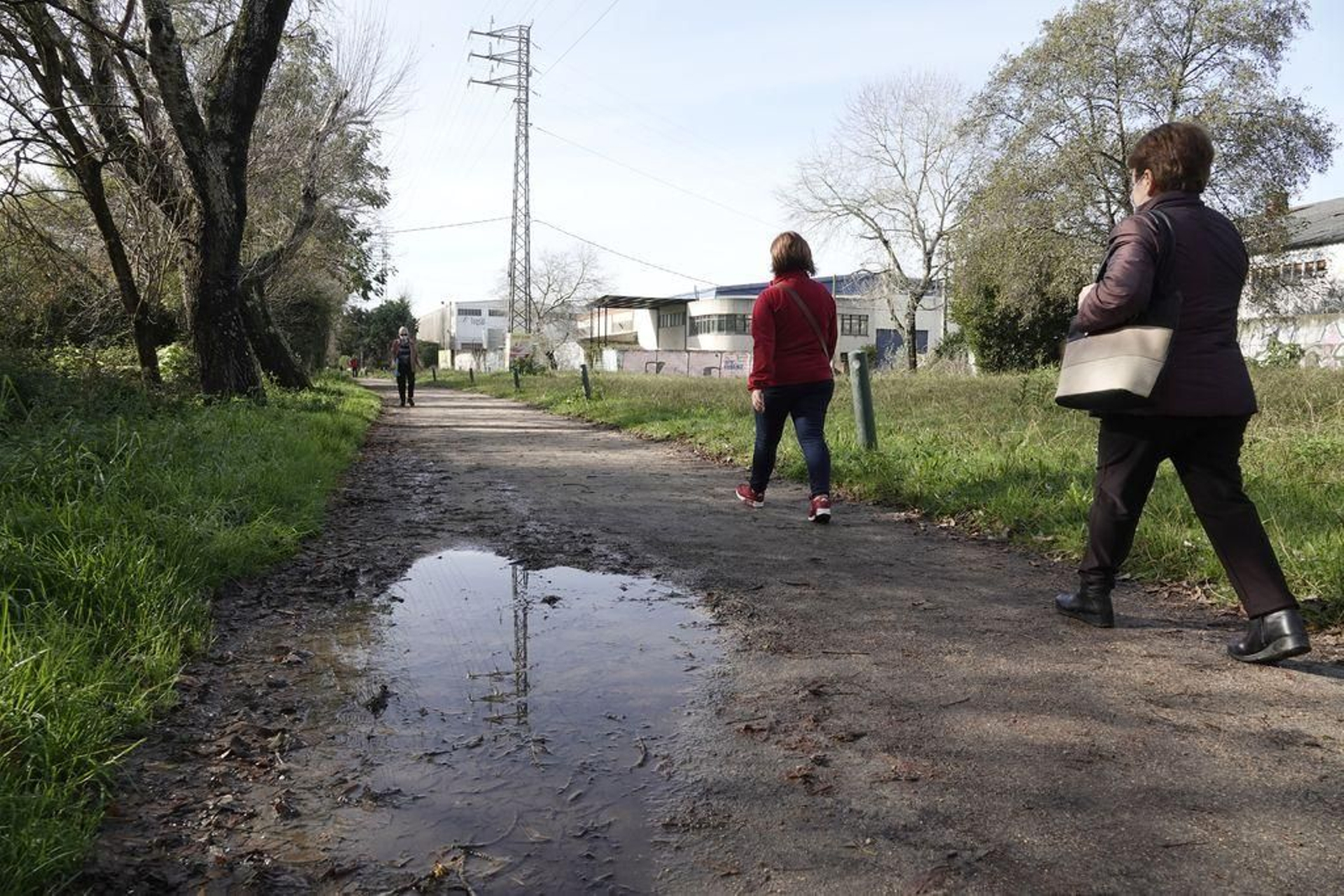 El paseo del Lagares a la altura del Caramuxo, una de las zonas más inundables de toda Galicia.