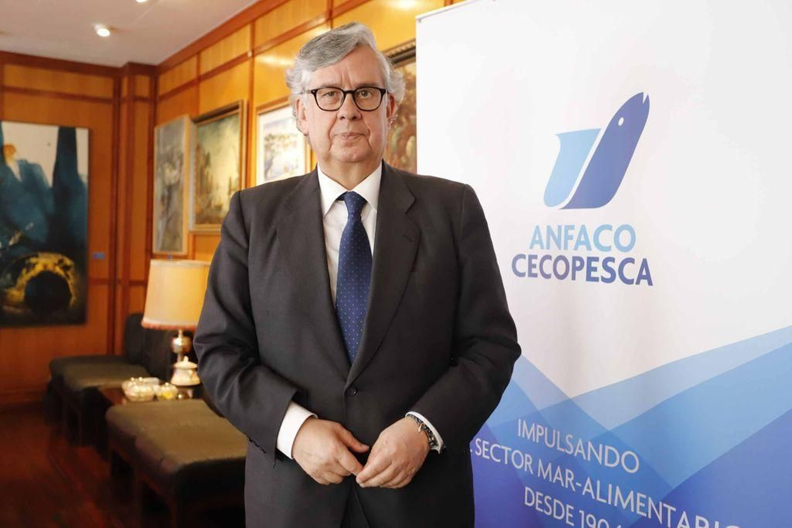 Juan Manuel Vieites, ayer en la sede de Anfaco en Vigo.