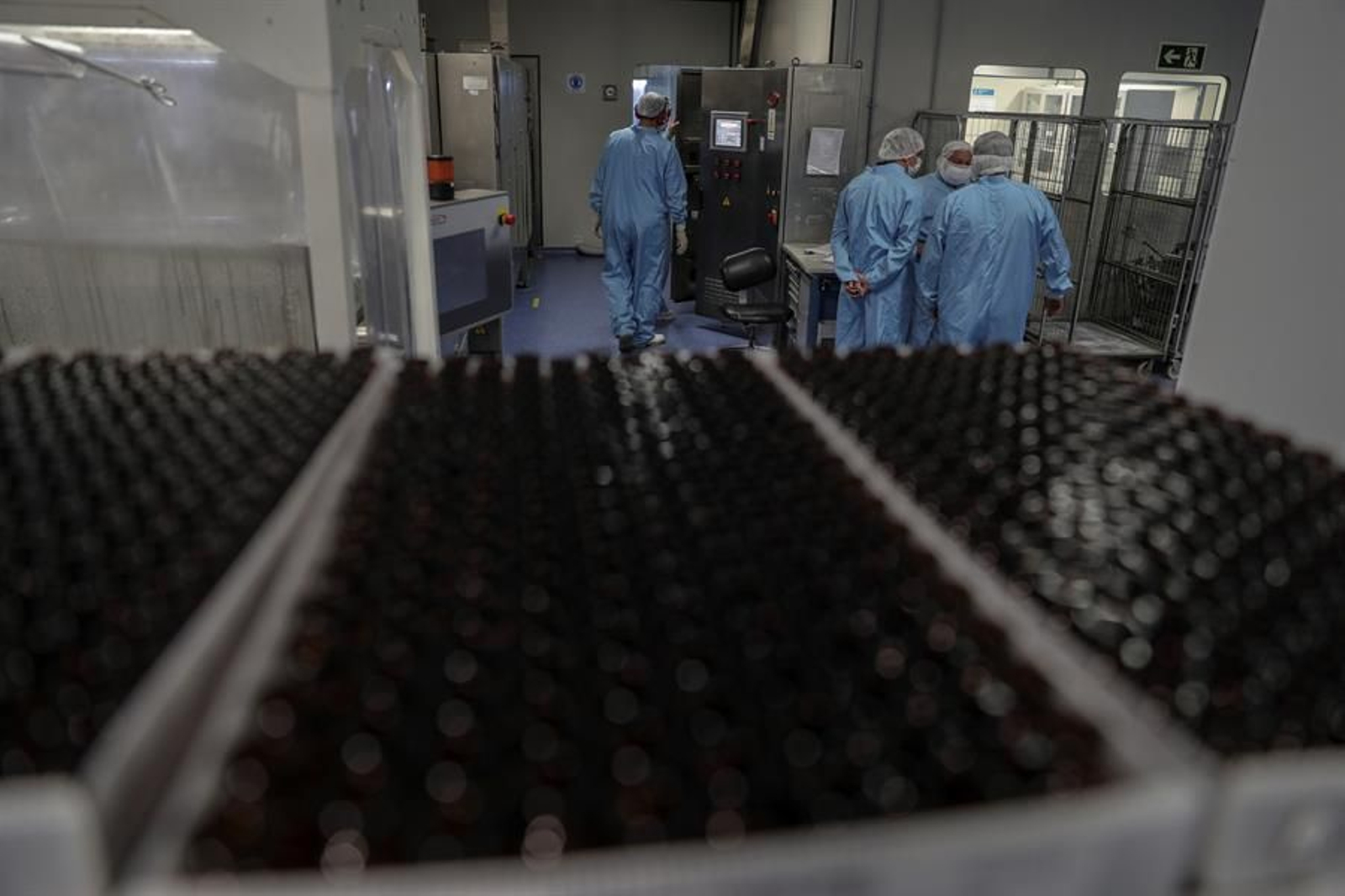 Expertos trabajan en la elaboración de vacunas.