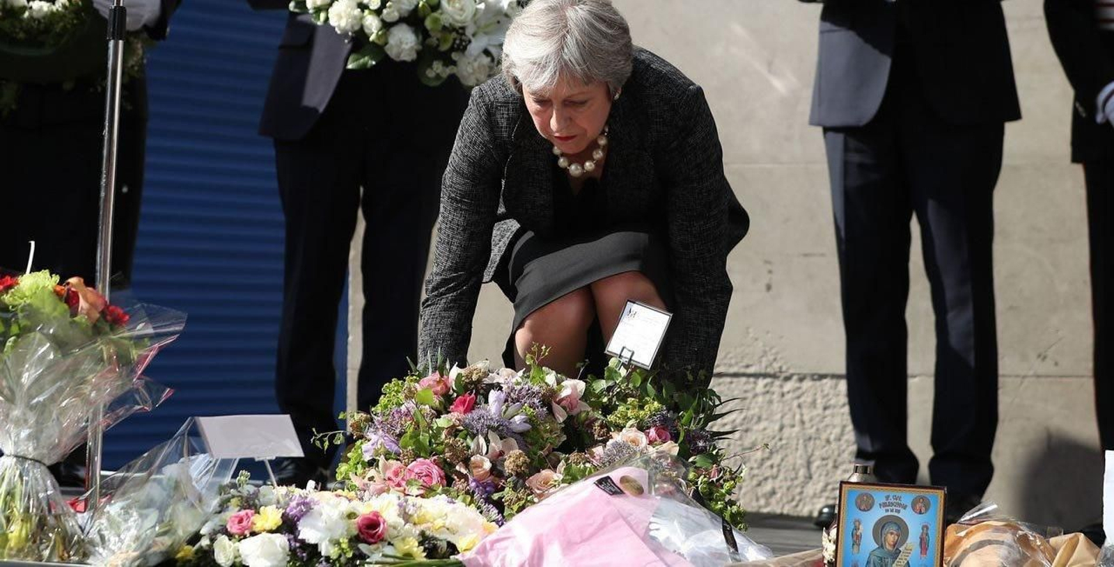 Theresa May, participó en el homenaje organizado en Londres.