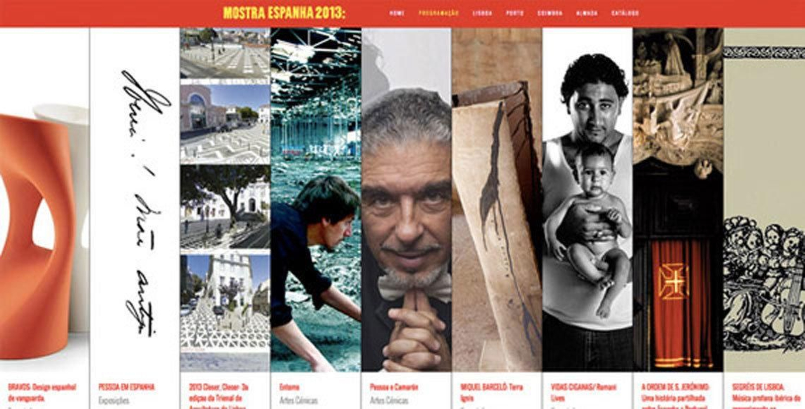 Cartel con actividades de la anterior edición de la Mostra Espanha.