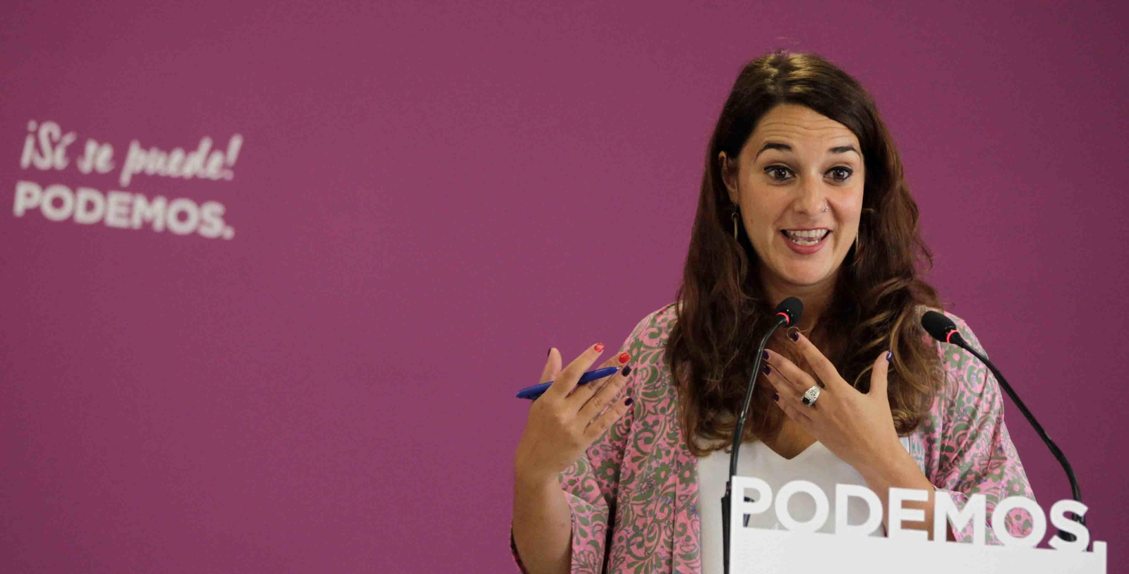 La portavoz de Podemos Noelia Vera. EFE/ Marcel Guinot