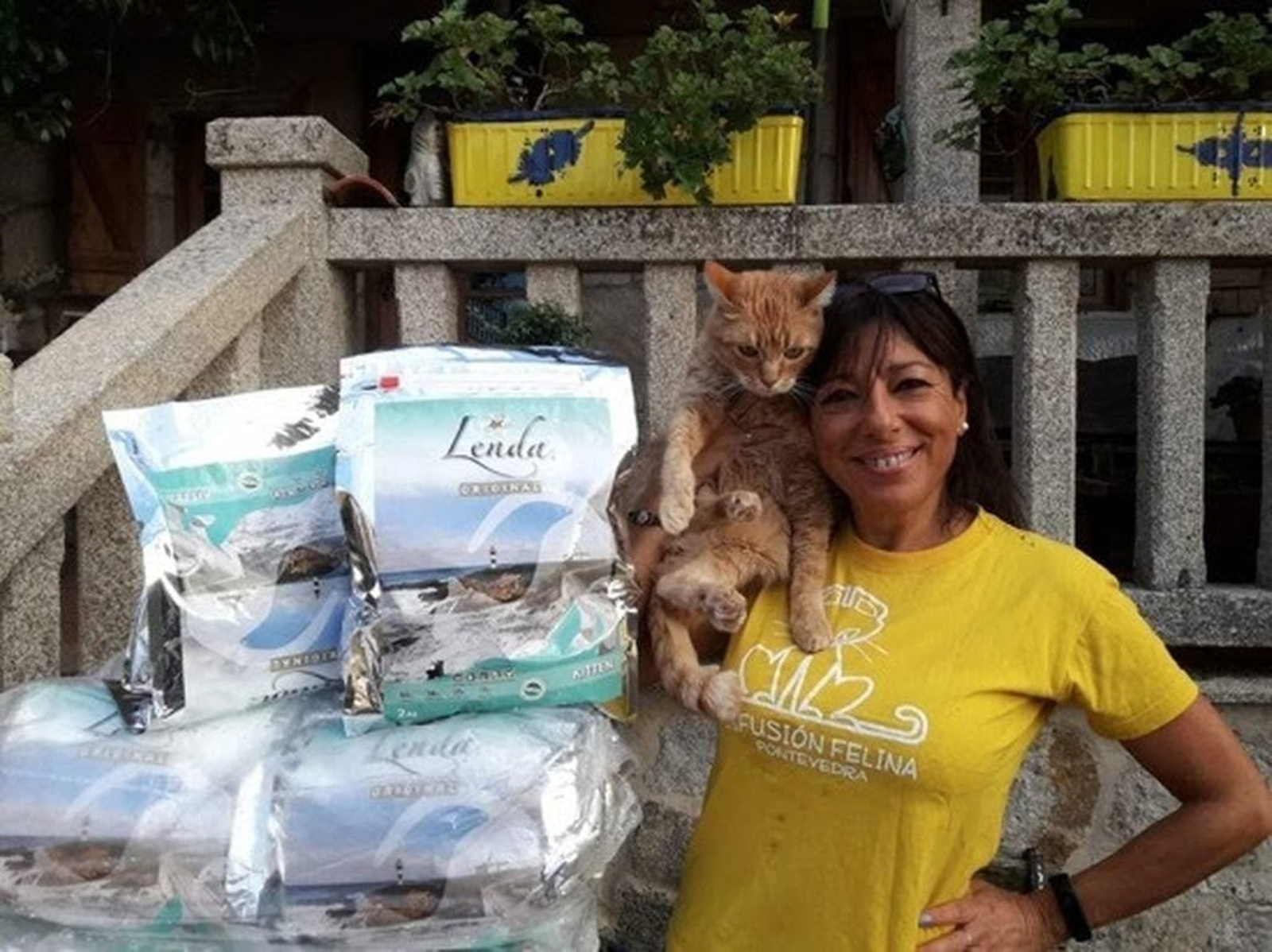 La representante de "Difusión Felina" de Pontevedra, una de las protectoras más votadas.