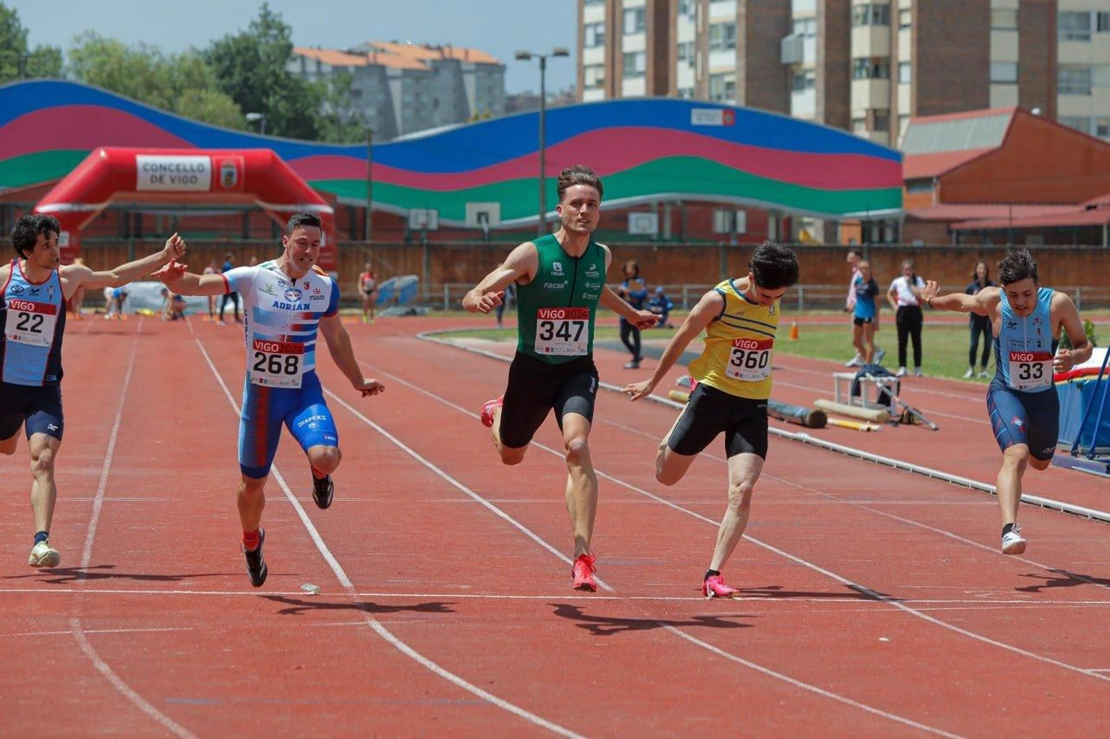 Campeonato Gallego de atletismo, en la pista de Balaídos.