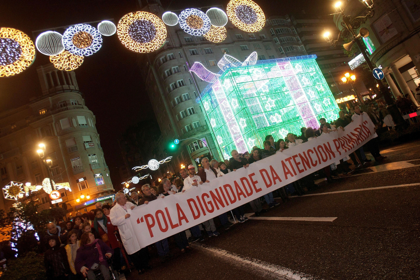 Manifestación en Vigo en defensa de la Atención Primaria, el pasado diciembre.