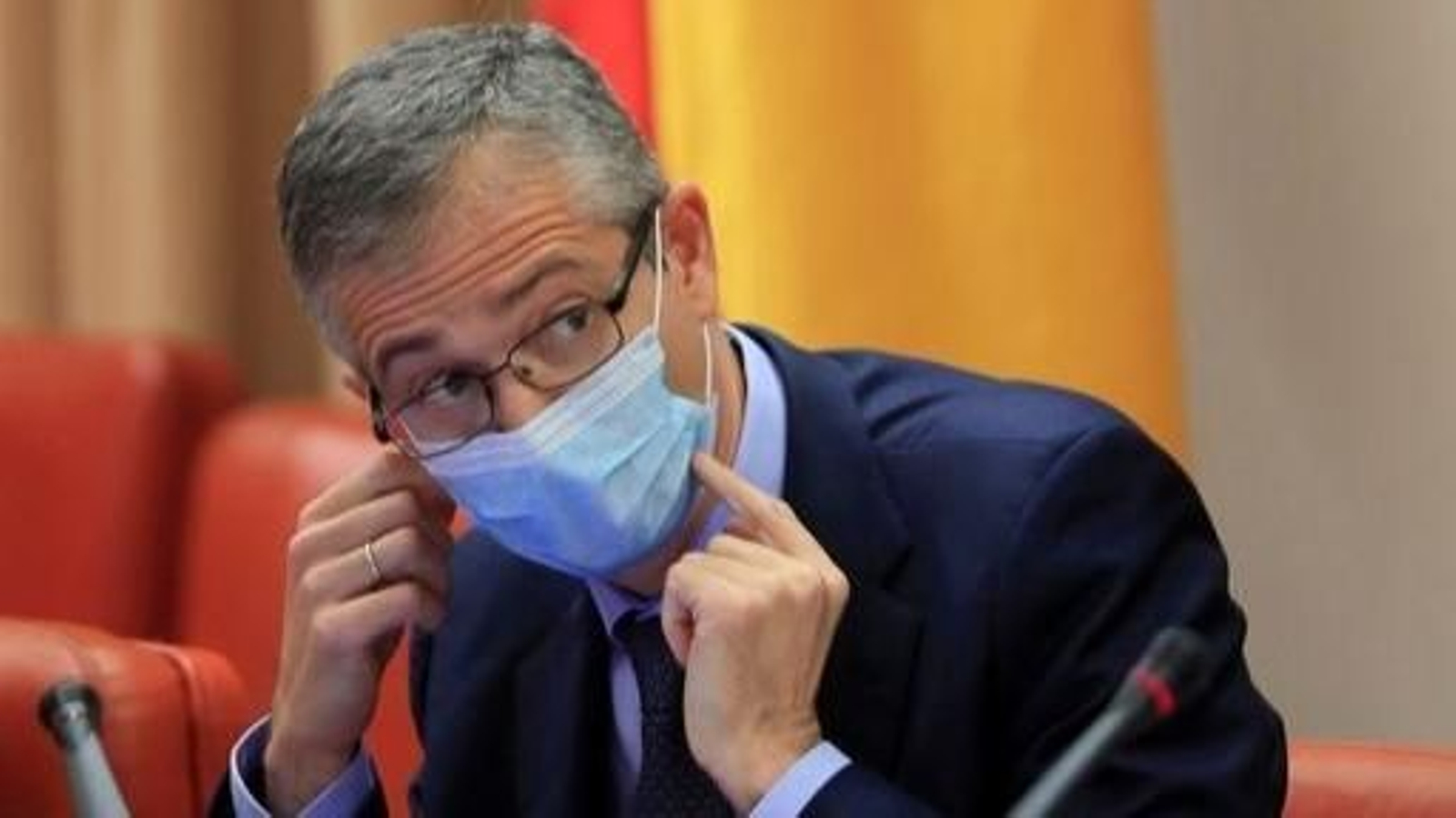 Pablo Hernández de Cos, en el Congreso de los Diputados.