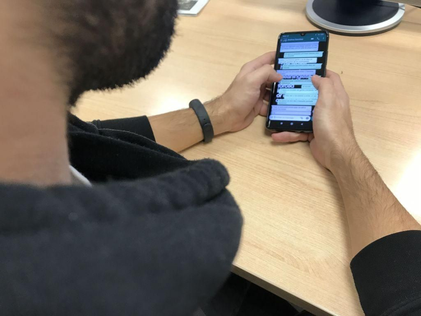 La imagen fue difundida en un grupo de una residencia universitaria.