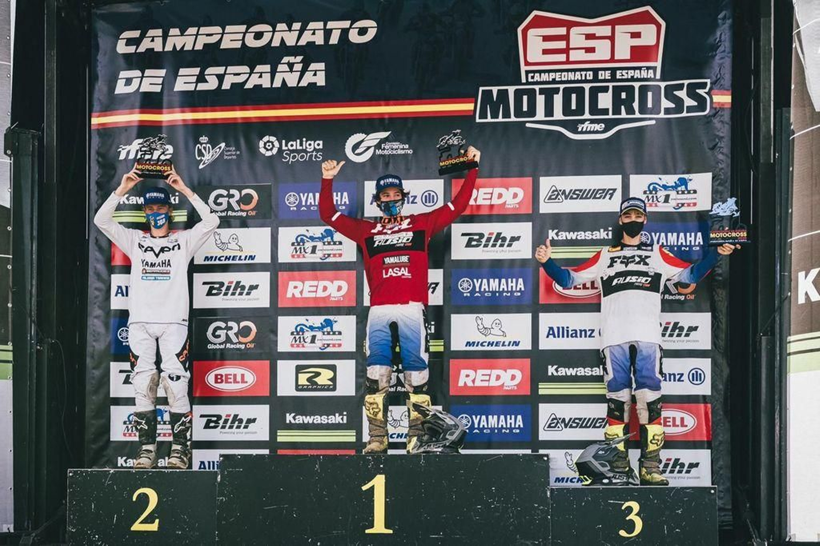 Yago Martínez, en lo alto del podio del Campeonato de España.