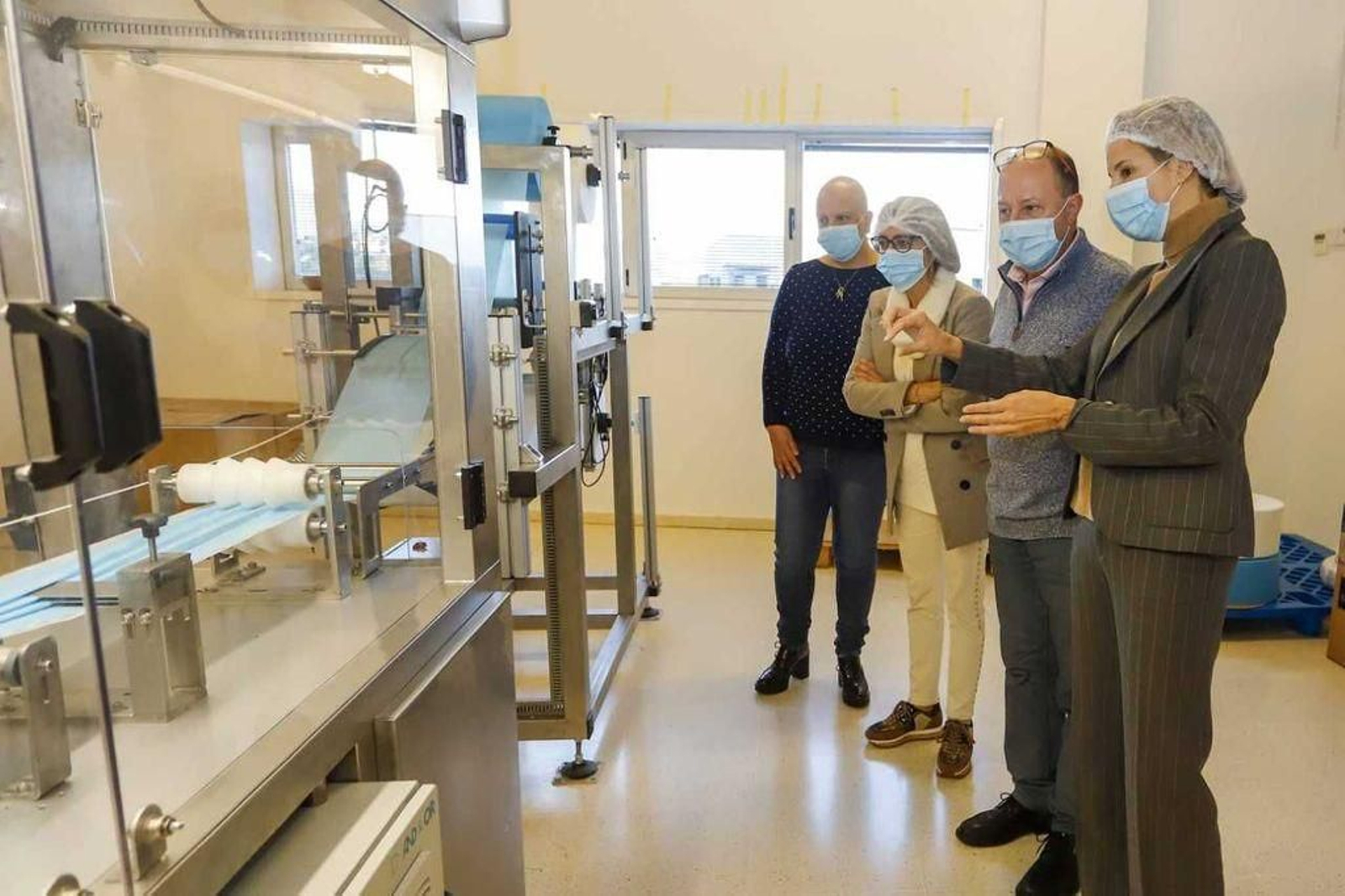 Marta Fernández-Tapias, ayer en las instalaciones de Vigomask.