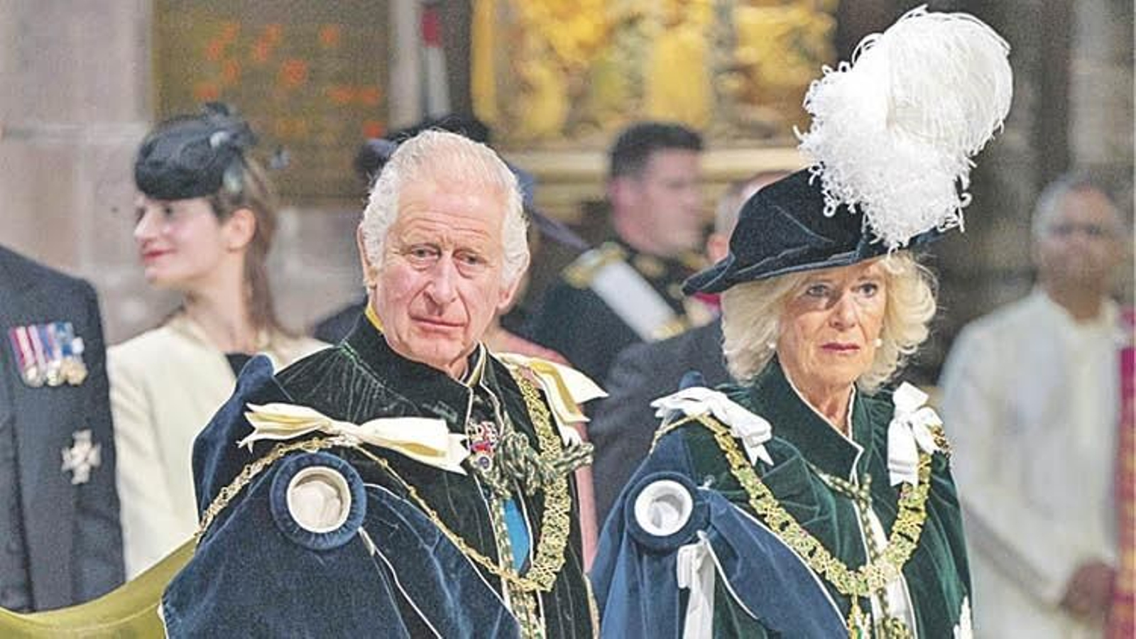 El rey Carlos III del Reino Unido, junto a su esposa, Camila.