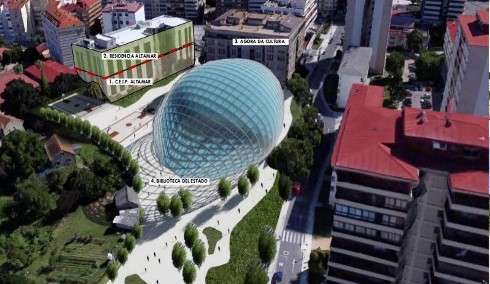 La futura biblioteca en calle Lalín.