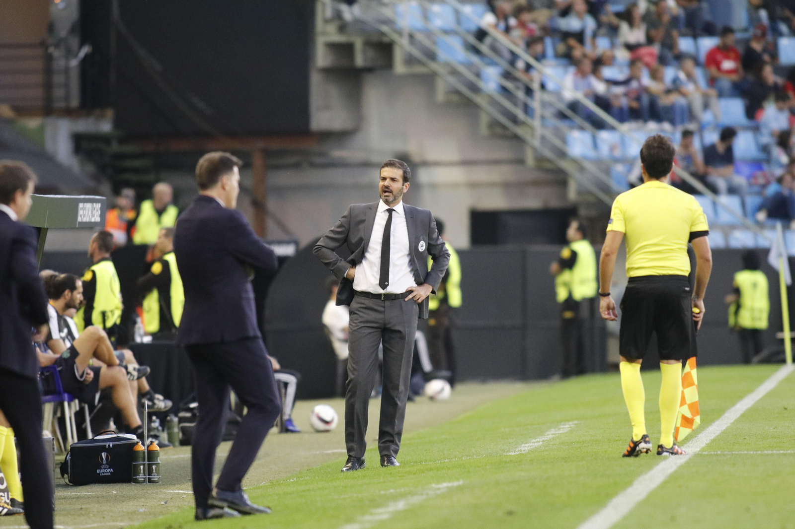 Andrea Stramaccioni, durante el partido del Panathinaikos en Vigo.