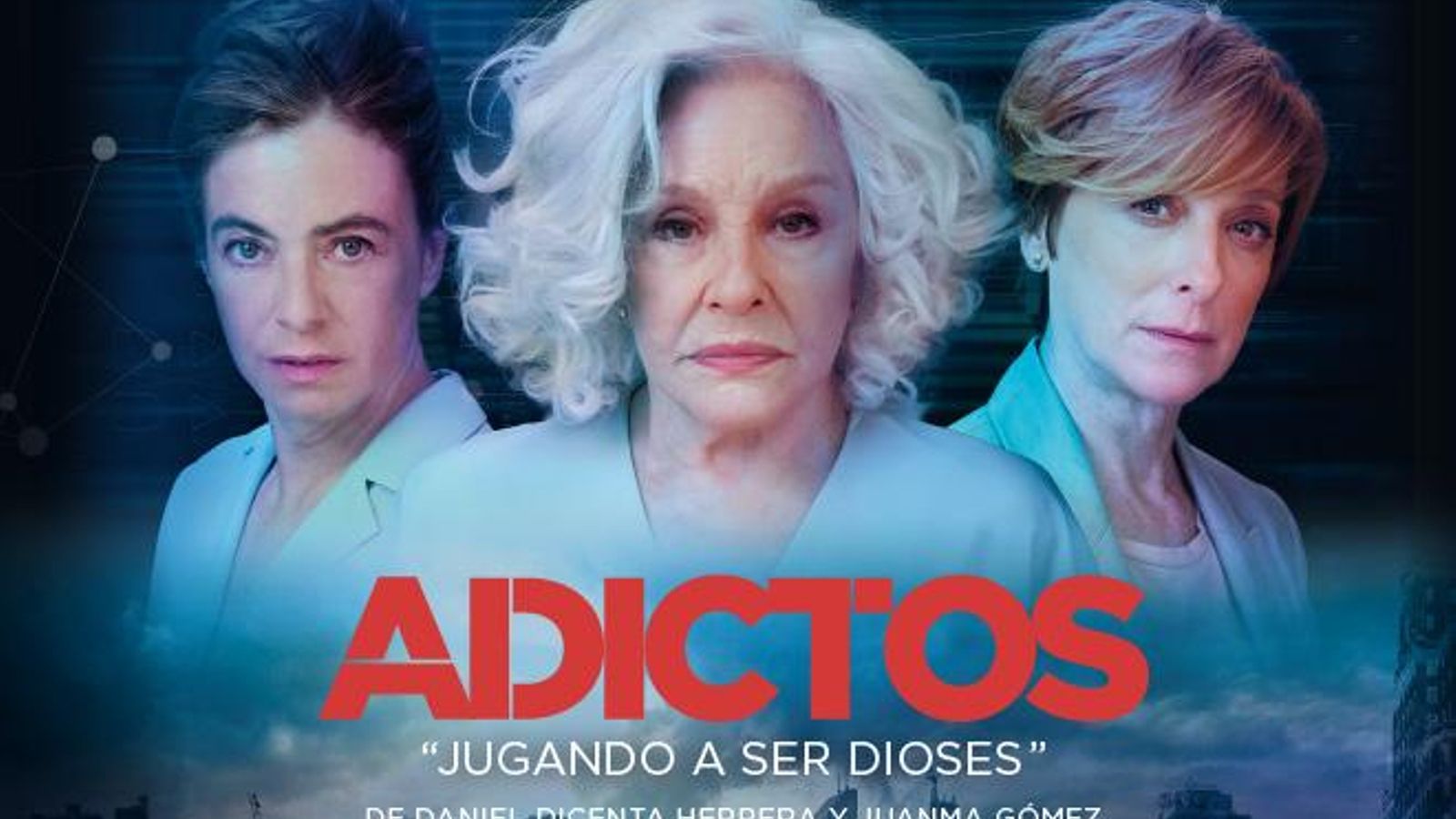 Cartel promocional de la obra 'Adictos' protagonizada por Lola Herrera.