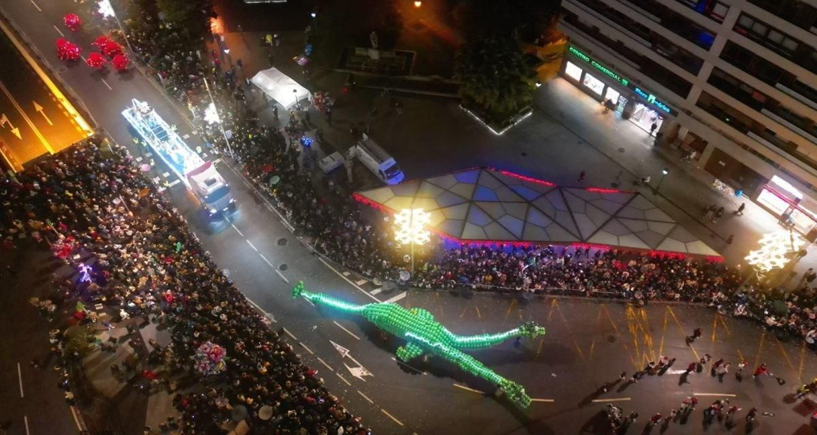 El software para drones de Vig-Sec Drone se estrenó en el encendido de luces y la Cabalgata dentro del dispositivo de seguridad.