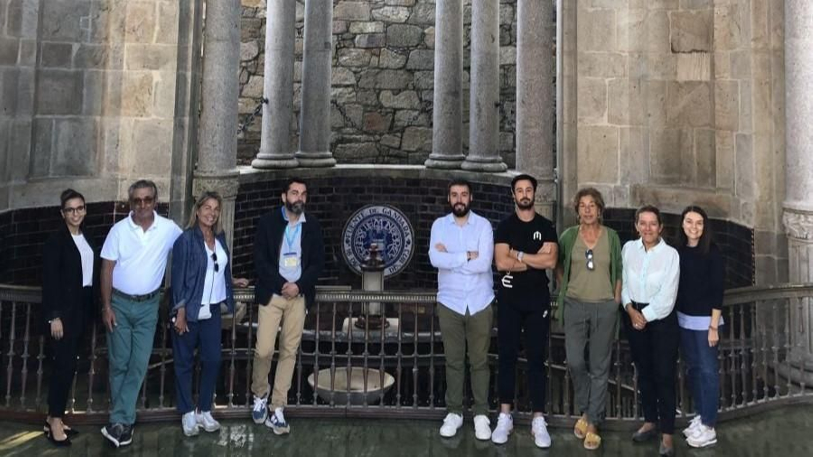 Participantes en el Día Mundial del Turismo en la Fuente de Gàndara.