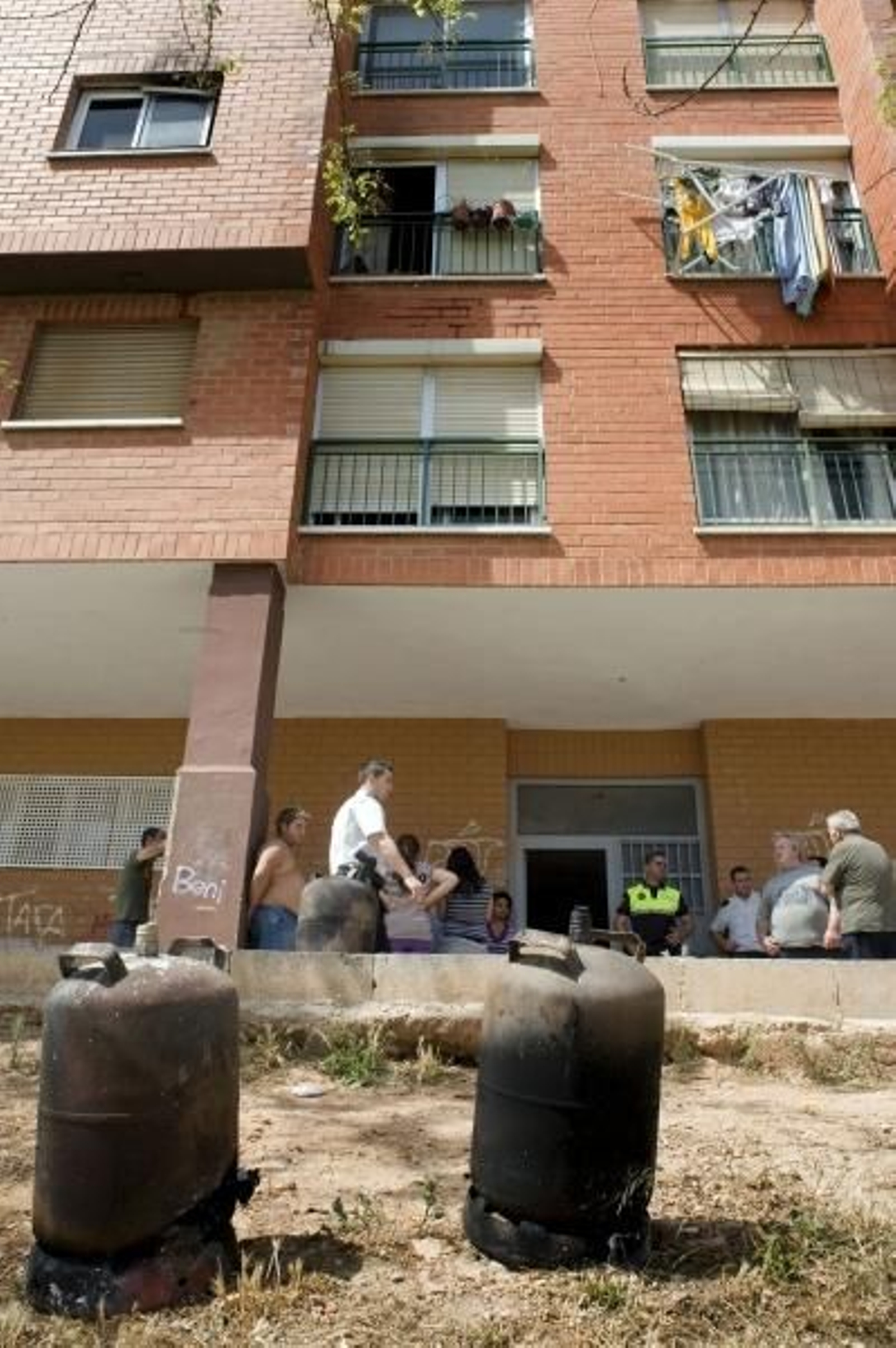 Vista del edificio donde tuvo lugar la explosión.