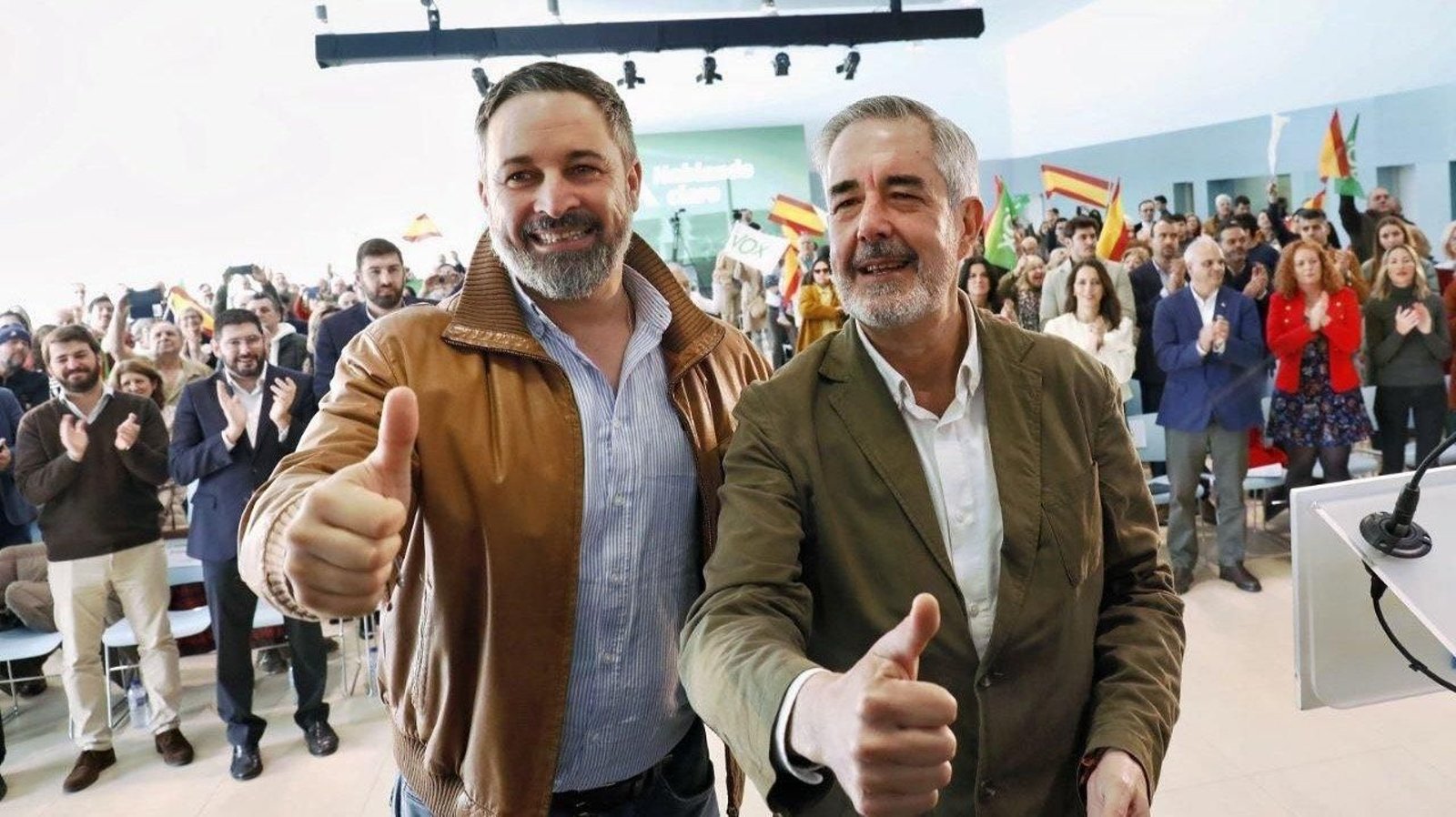 Santiago Abascal, presidente de Vox, en Vigo. // Jorge Santomé