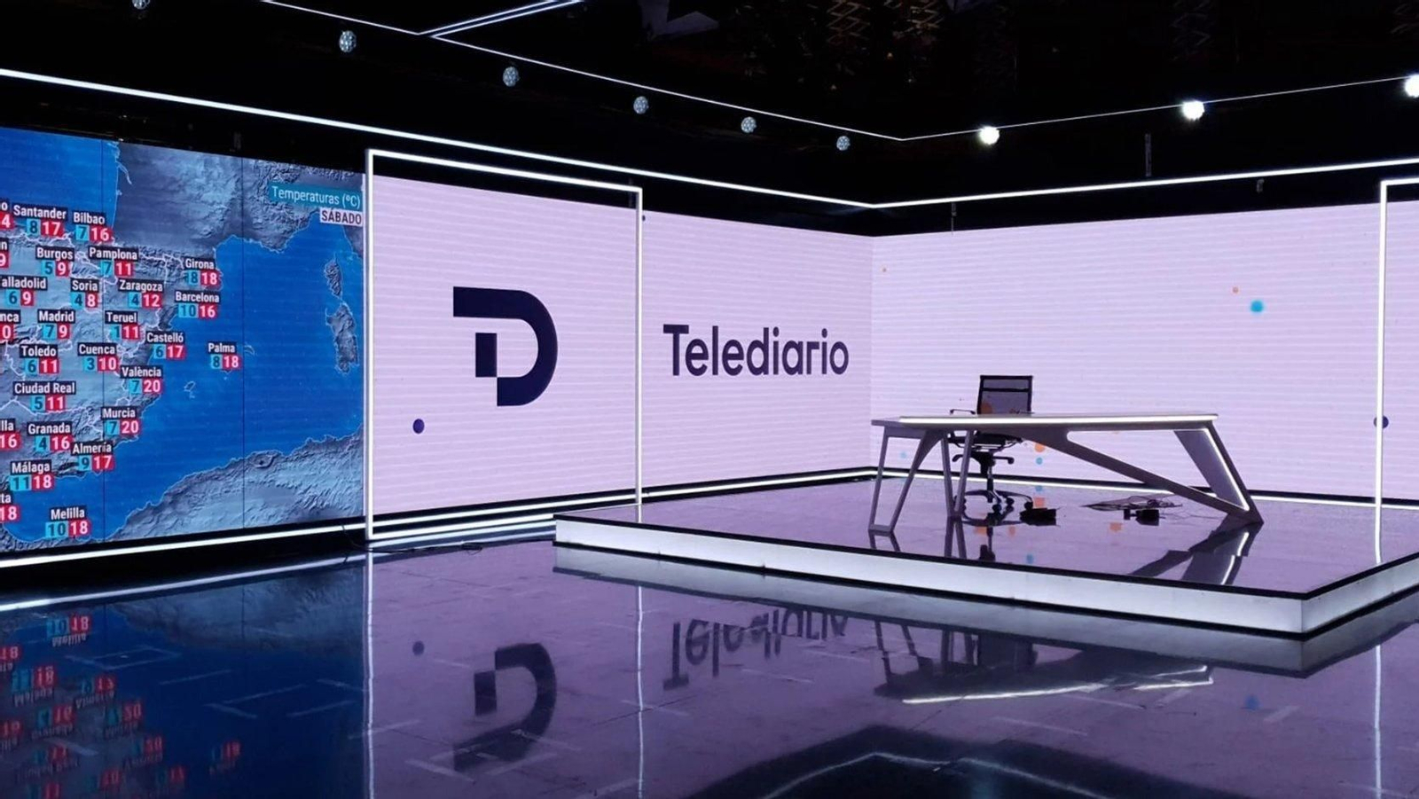 Plató del Telediario de TVE.