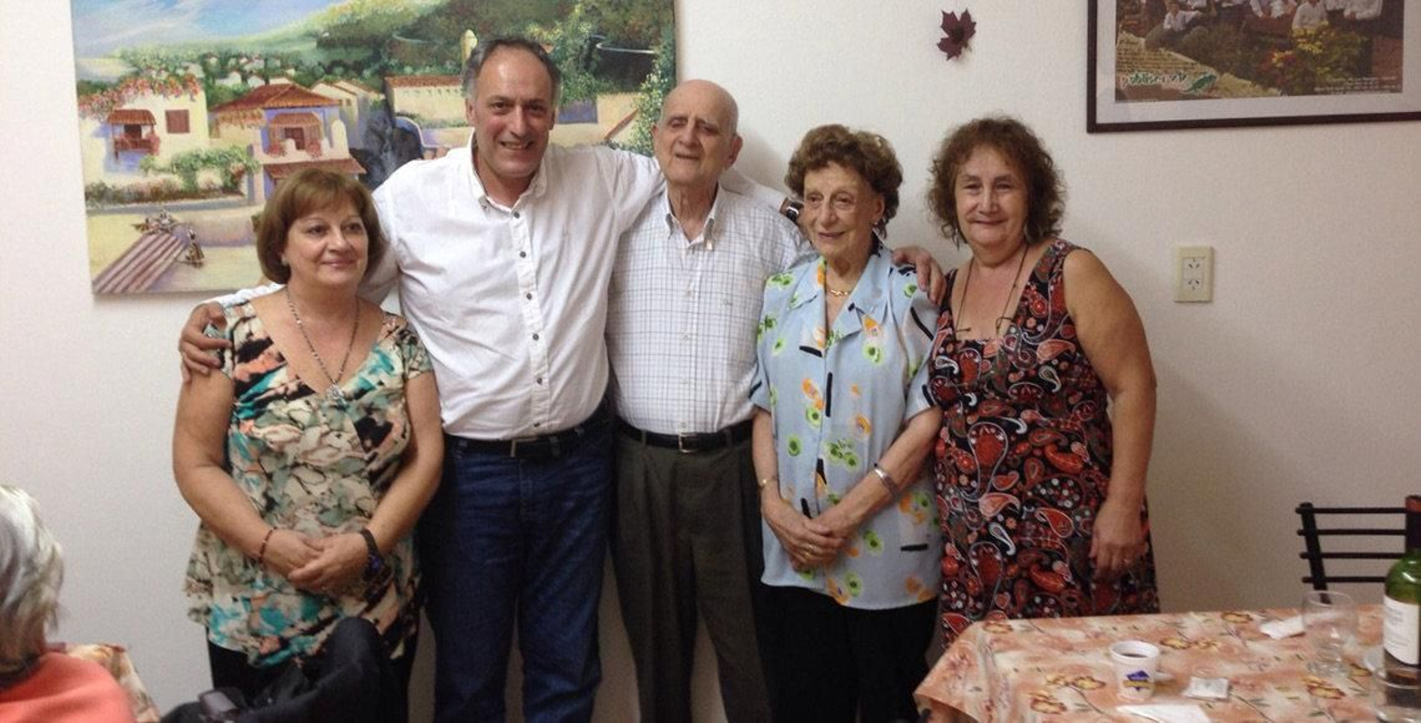 Cándido Padrón, segundo por la izquierda