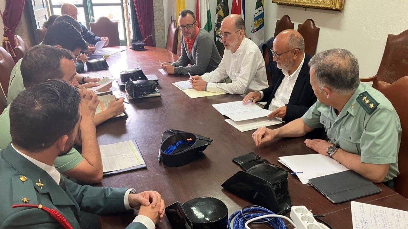 Fotografía realizada durante la celebración de la junta local de seguridad.