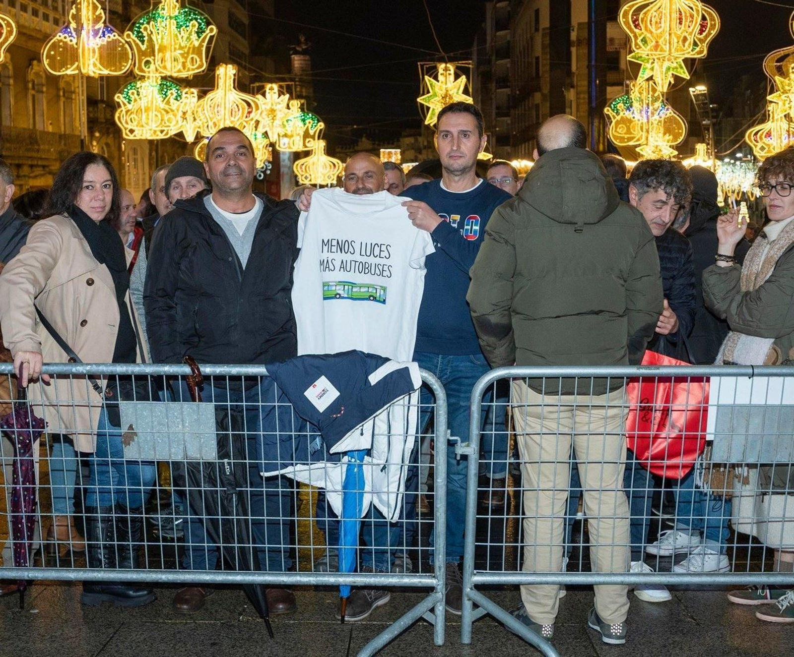 Protesta de Vitrasa en el apagado de las luces.