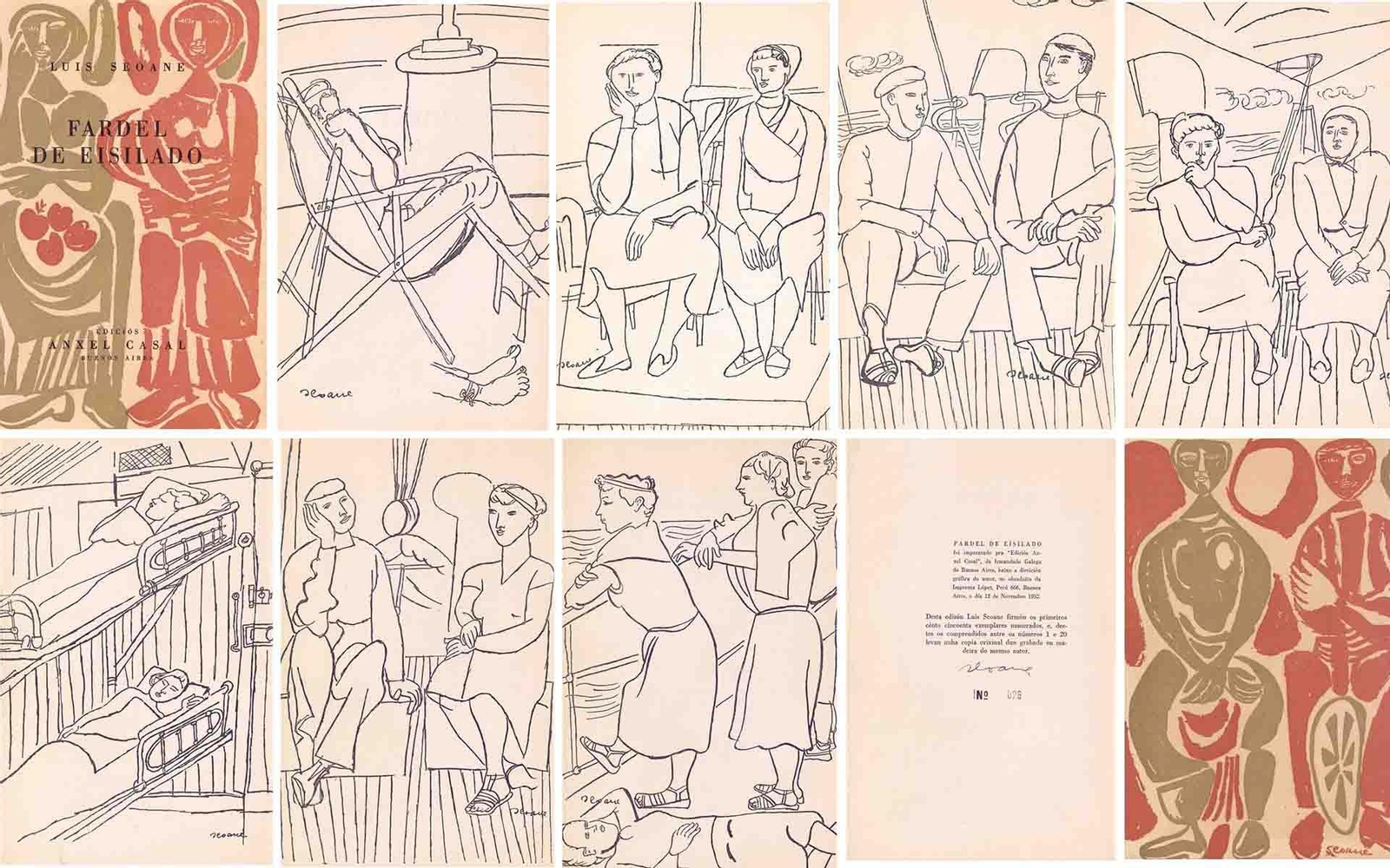 Ilustraciones de "Fardel de eisilado", de Luis Seoane