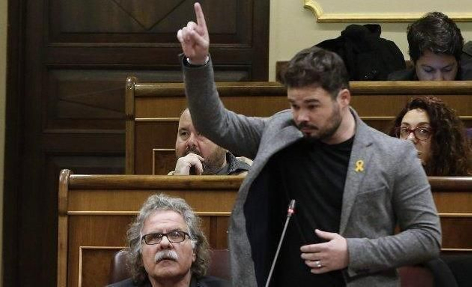 El independentista Garbiel Rufián, en el Congreso.