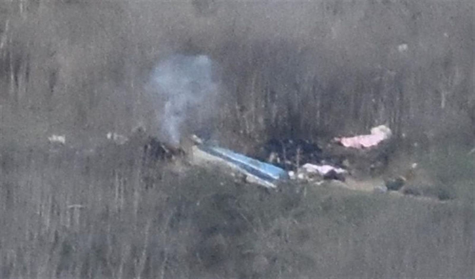 Restos del helicóptero accidentado donde falleció el exbaloncetista Kobe Bryant, su hija de 13 años y 7 personas