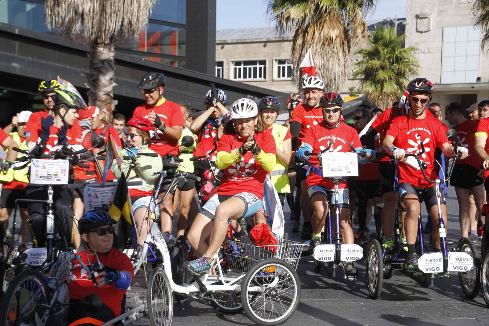 Salida de la marcha, ayer.