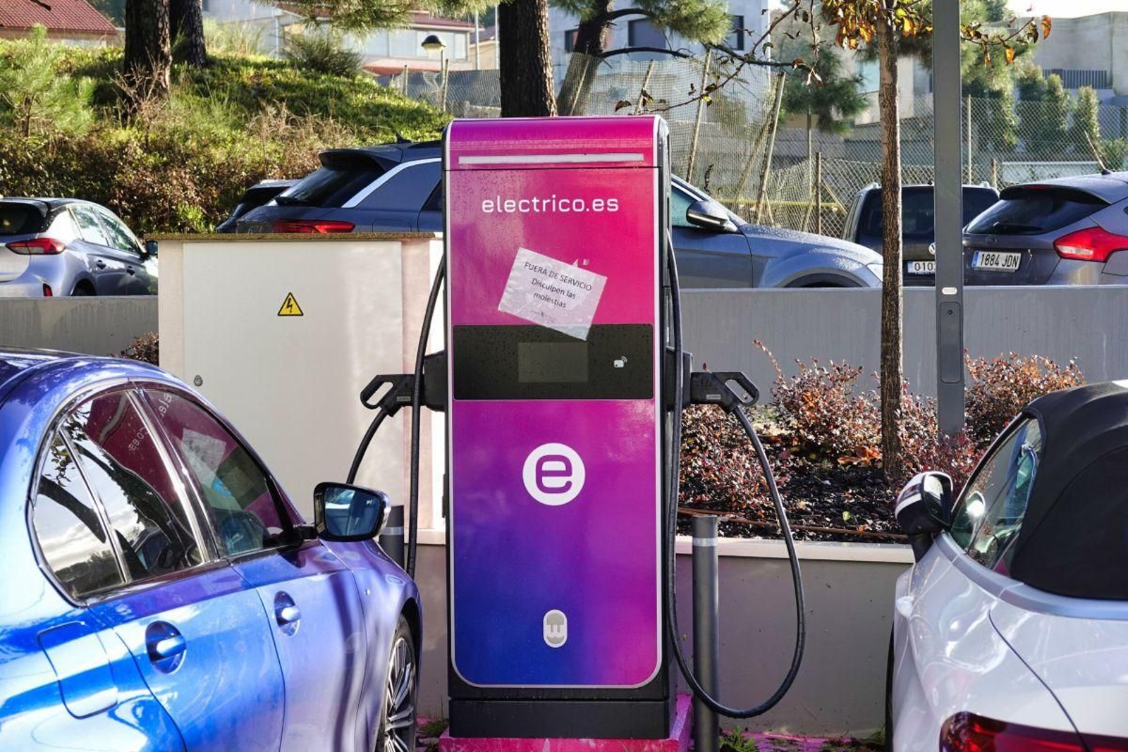 Un punto de recarga fuera de servicio.