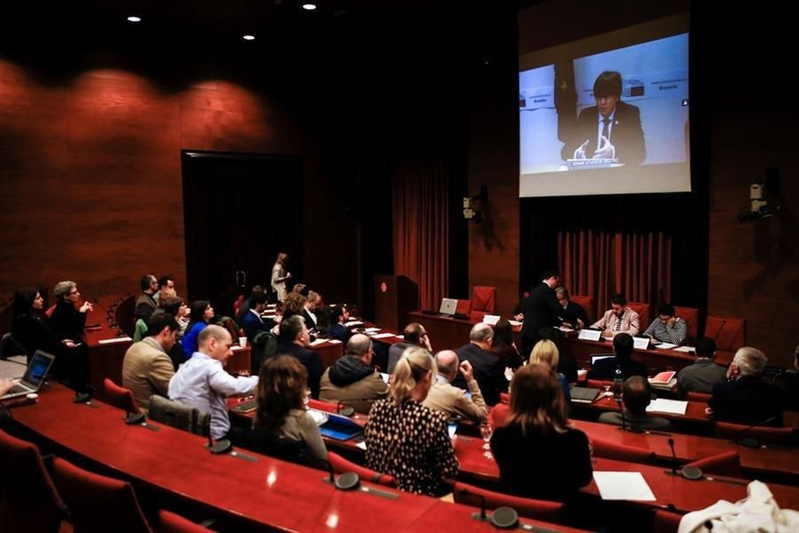 Carles Puigdemont comparece por videoconferencia en la comisión sobre aplicación del 155