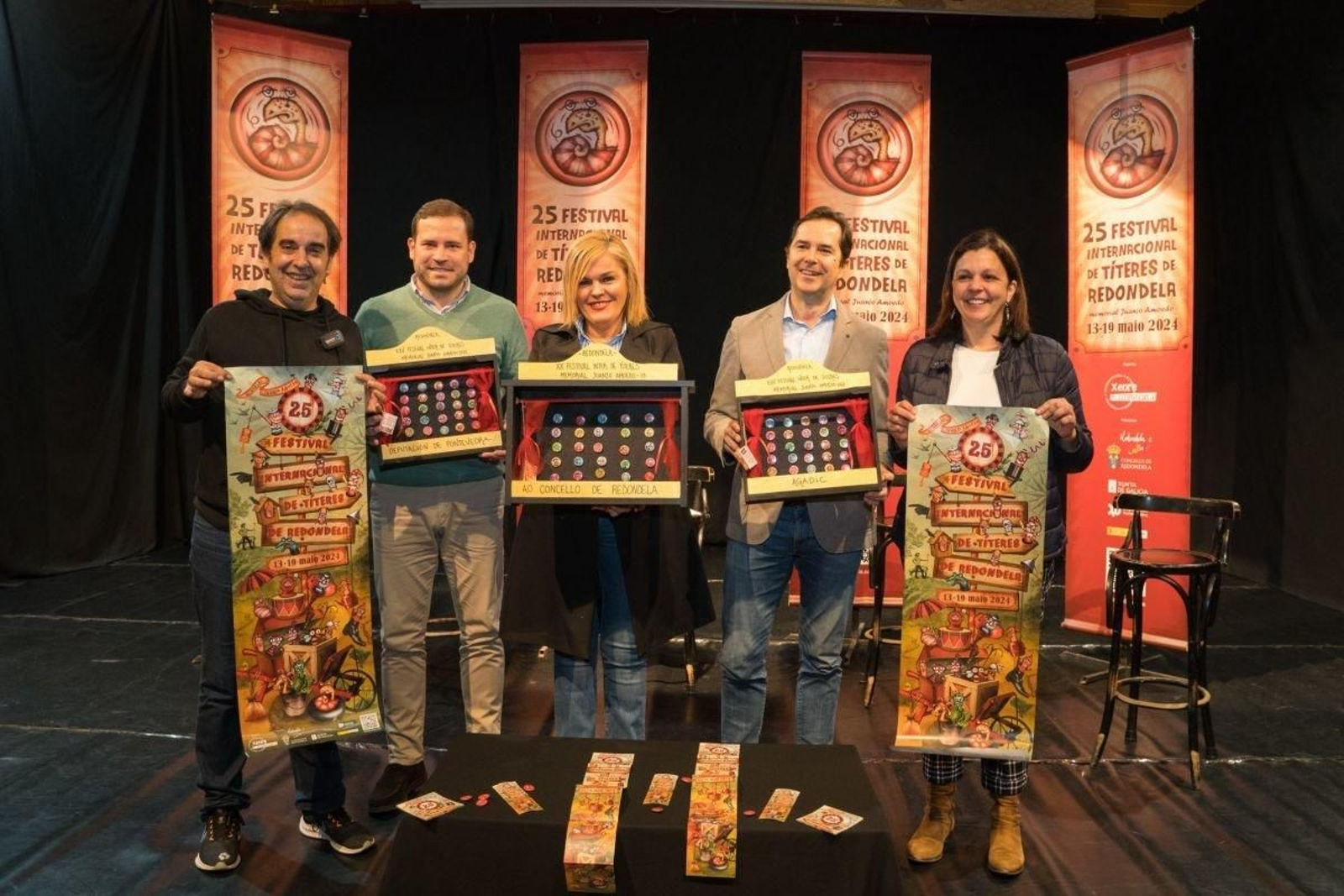 Luis Crespo, Jorge Cubela, Digna Rivas, Jacobo Sutil y Rita Pérez.