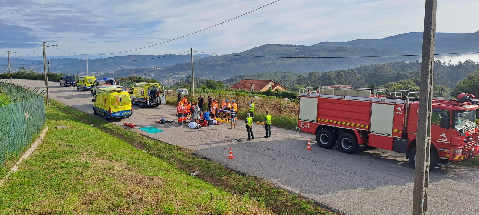 Simulacro en el aeropuerto de Vigo. // Aena