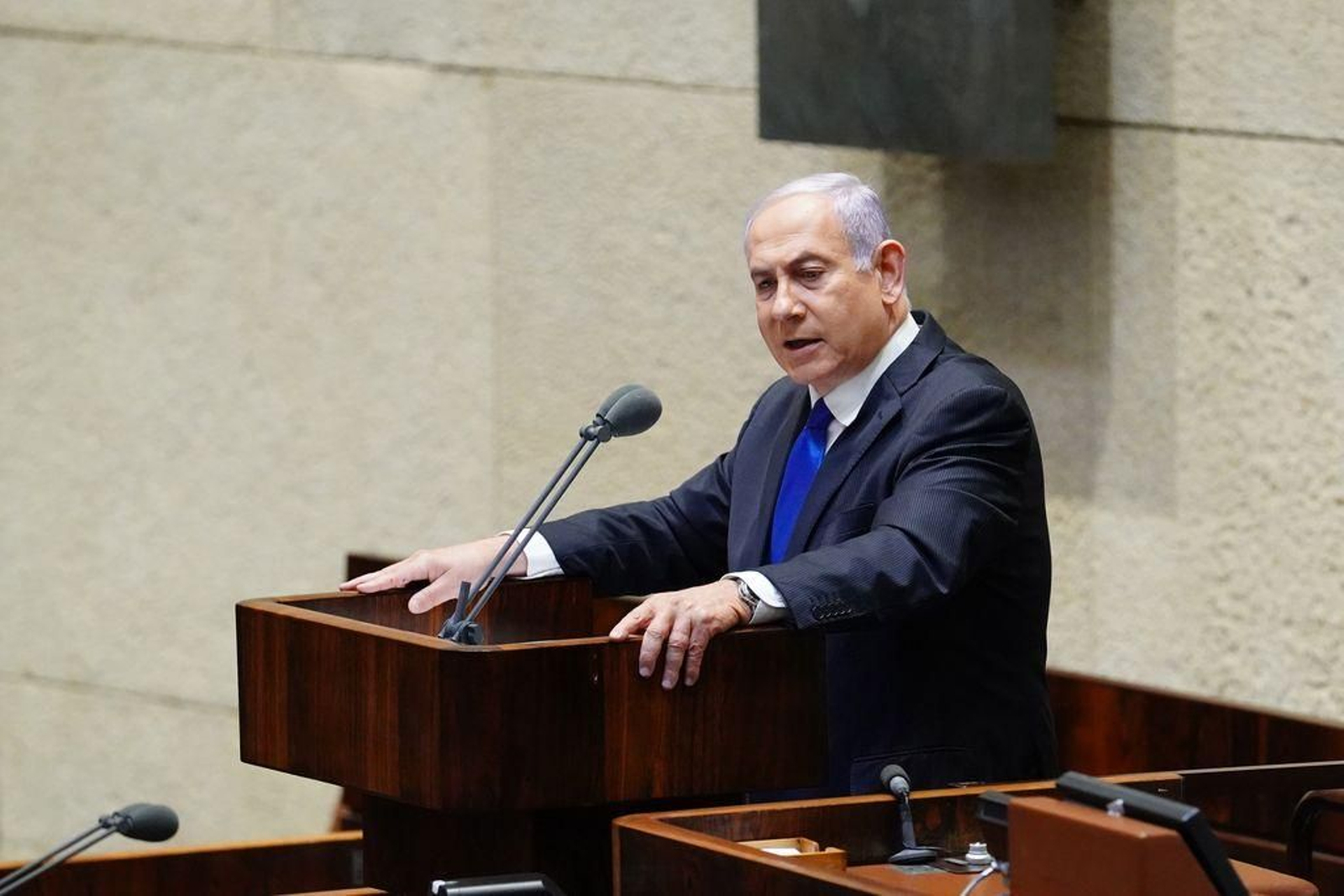El primer ministro israelí, Benjamin Netanyahu, tras tomar posesión.