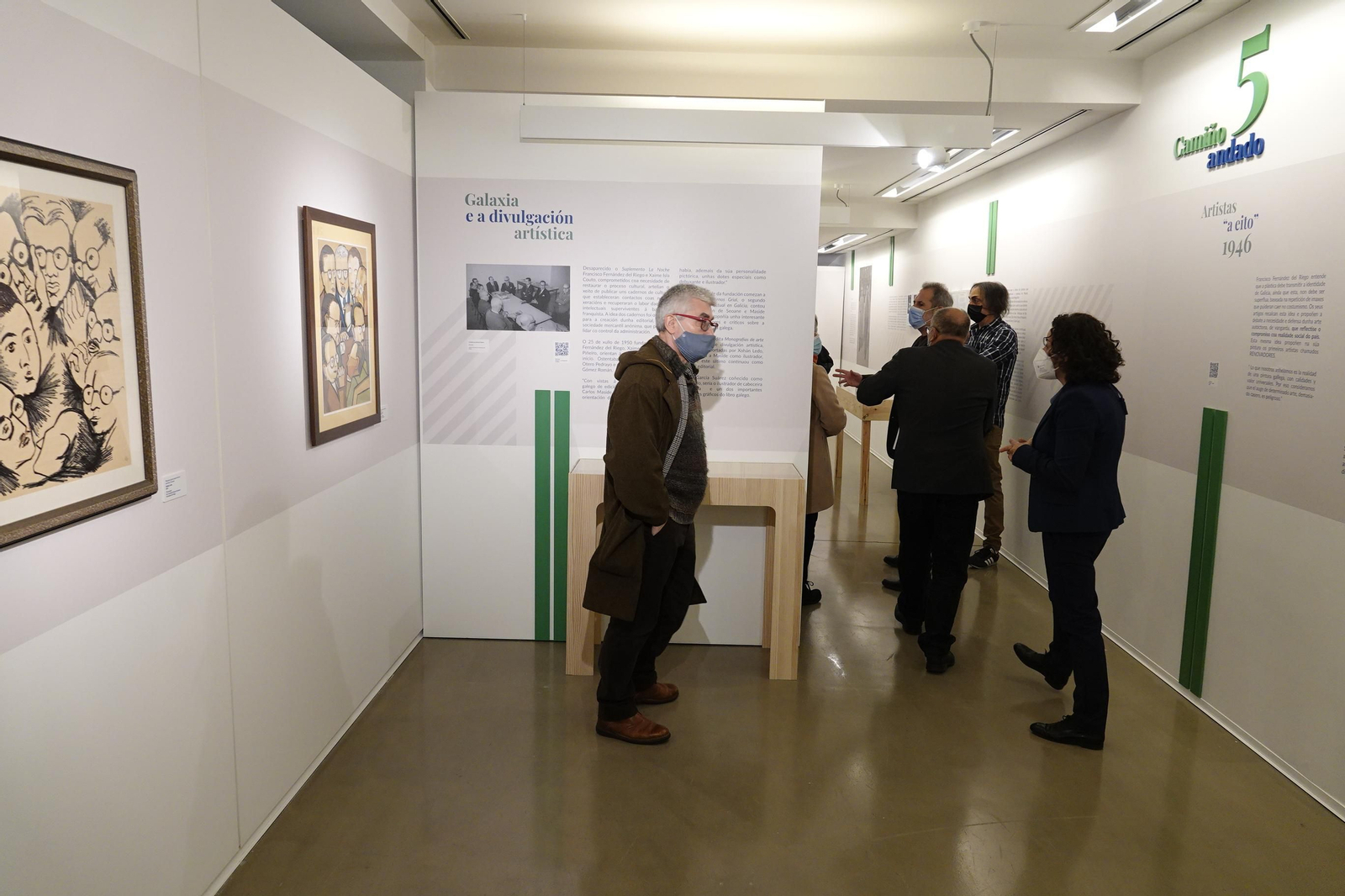 Presentación en la Pinacoteca de "Nos vieiros da arte galega", sobre a colección municipal de Francisco Fernández del Riego.
