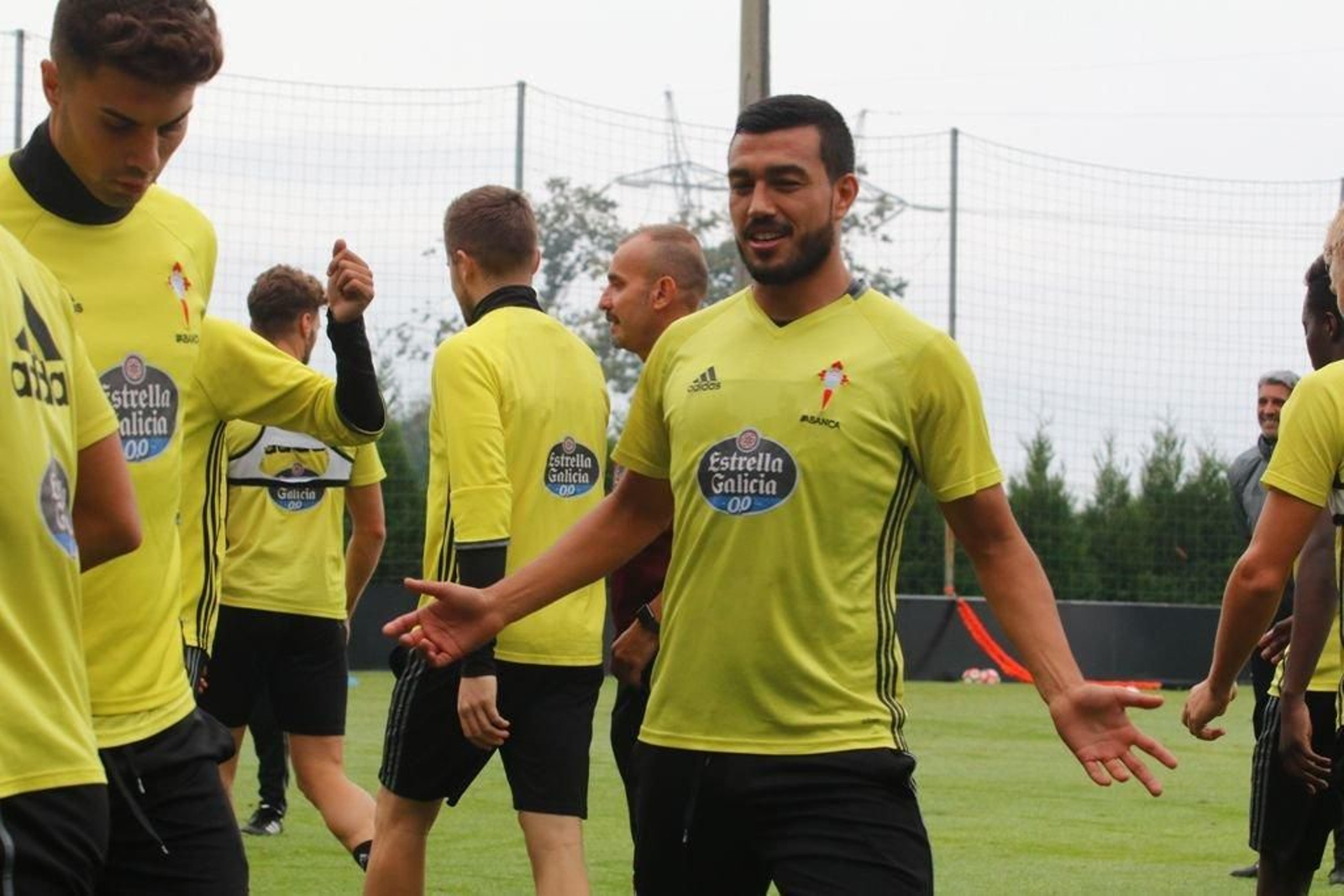 Gustavo Cabral, durante un entrenamiento de esta semana en las instalaciones de A Madroa.